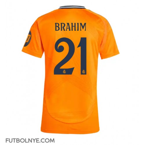 Camiseta Real Madrid Brahim Diaz #21 Visitante Equipación para mujer 2024-25 manga corta